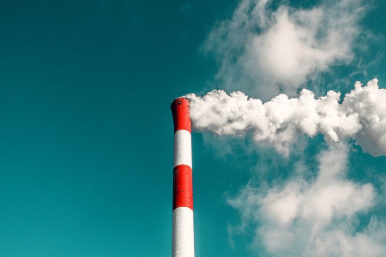 Emissions from a chimney