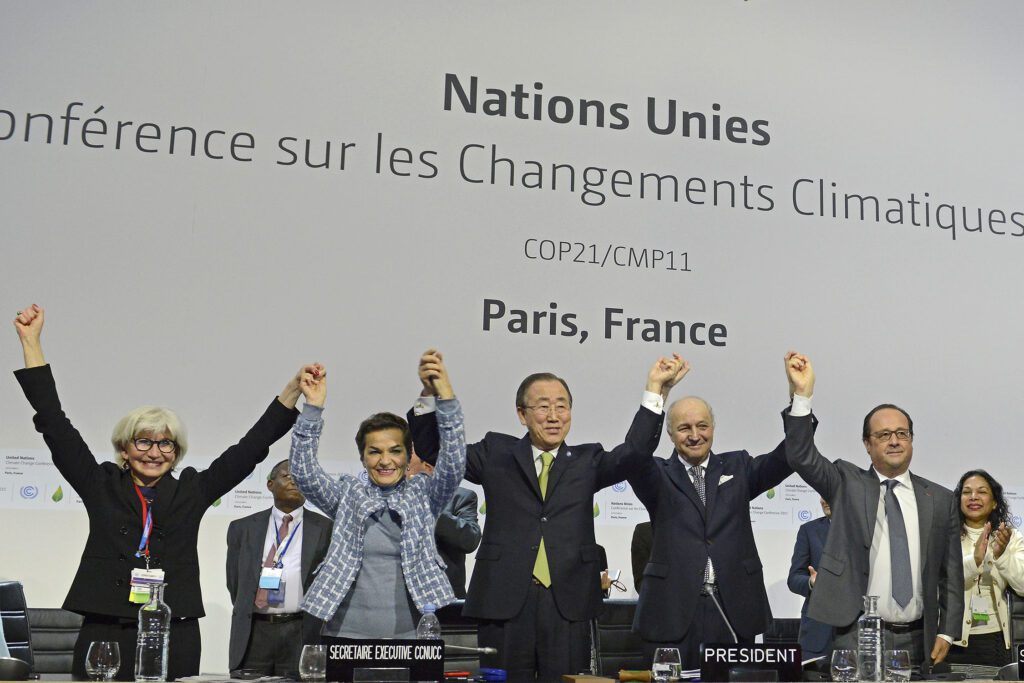 Photo taken from COP21 in Paris with Secretary General of UN