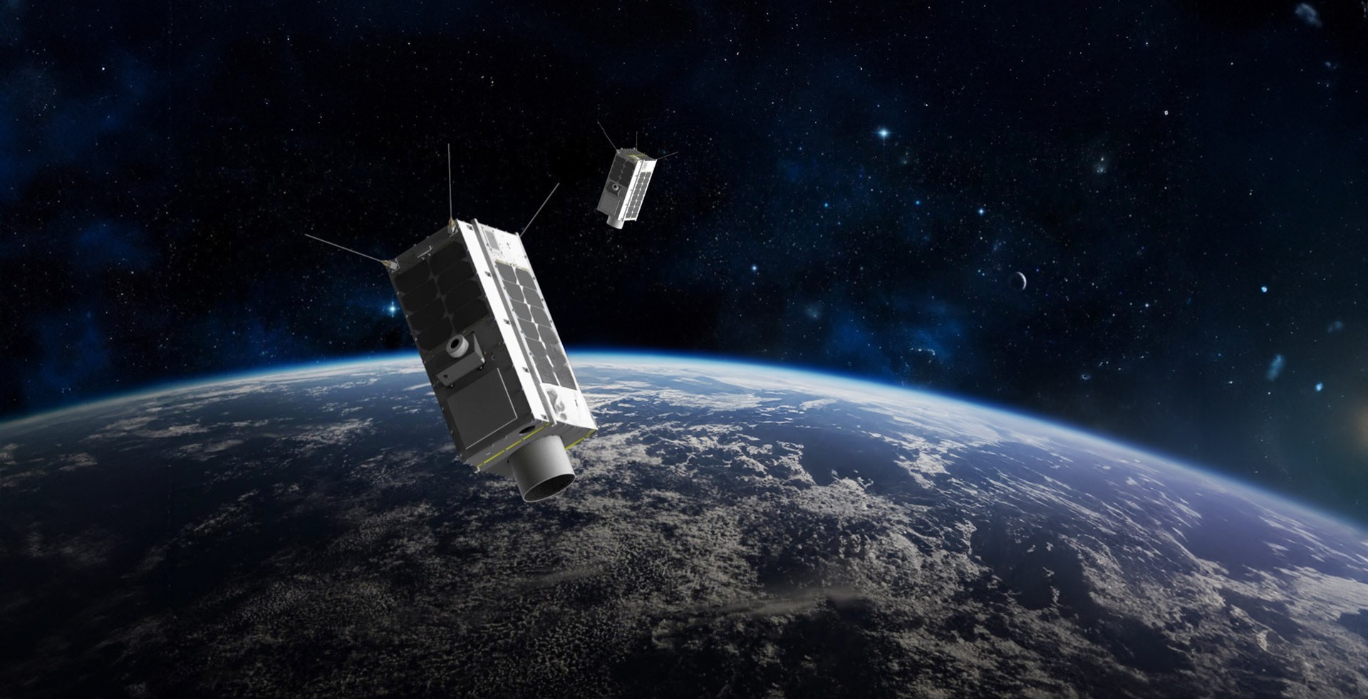 GHGSat satellites in orbit. Credit: GHGSatCH4