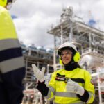 Person at Tempa Rossa oil and gas site in Corleto Perticara, southern Italy_TotalEnergies