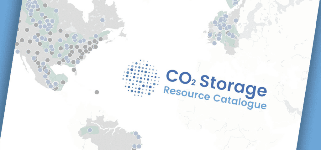 A close up of the front cover of the CO2 Storage Resource Catalogue