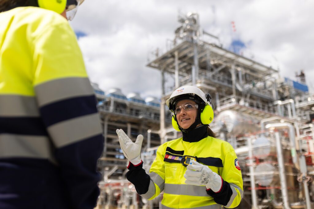 Person at Tempa Rossa oil and gas site in Corleto Perticara, southern Italy_TotalEnergies
