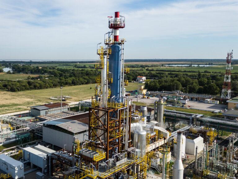 Eni’s Ravenna CCS project capturing CO₂ from the Casalborsetti gas plant in Italy. Credit: Eni