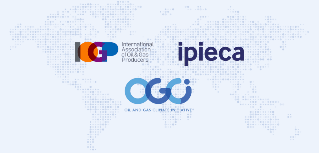 International Association of Oil and Gas Producers' logo, Ipieca logo and OGCI logo.