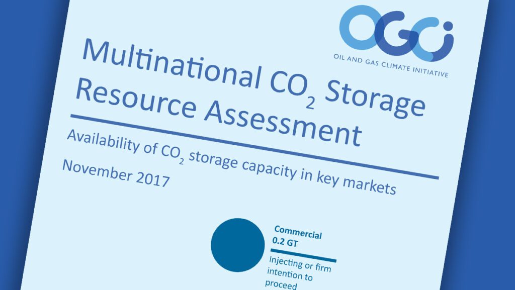 A close up of the front cover of the Multinational CO2 Storage Resource Assessment