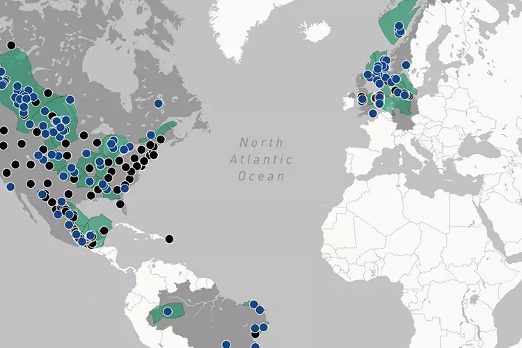 CO2 storage map