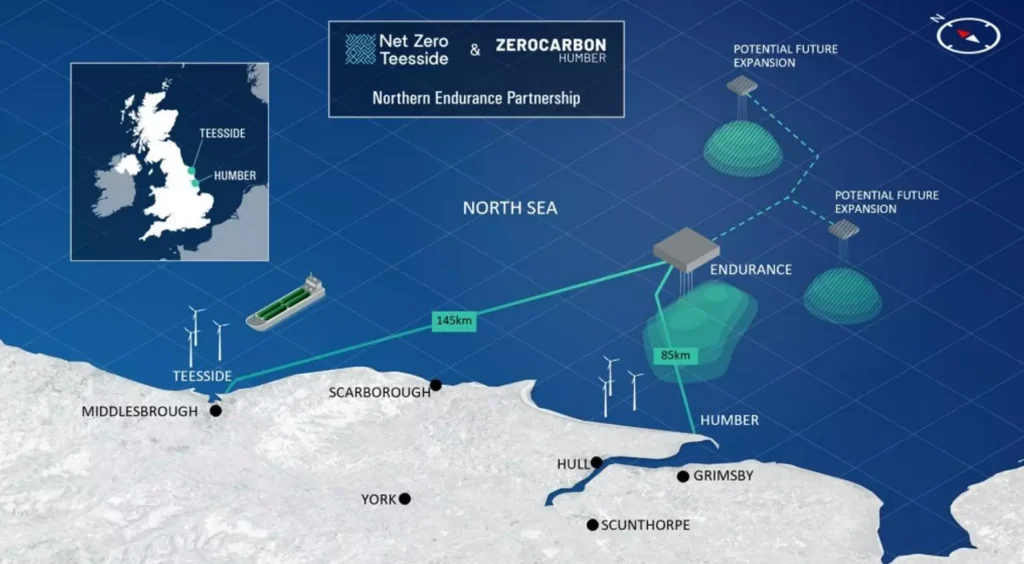 Net Zero Teeside map