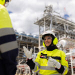 Person at Tempa Rossa oil and gas site in Corleto Perticara, southern Italy_TotalEnergies