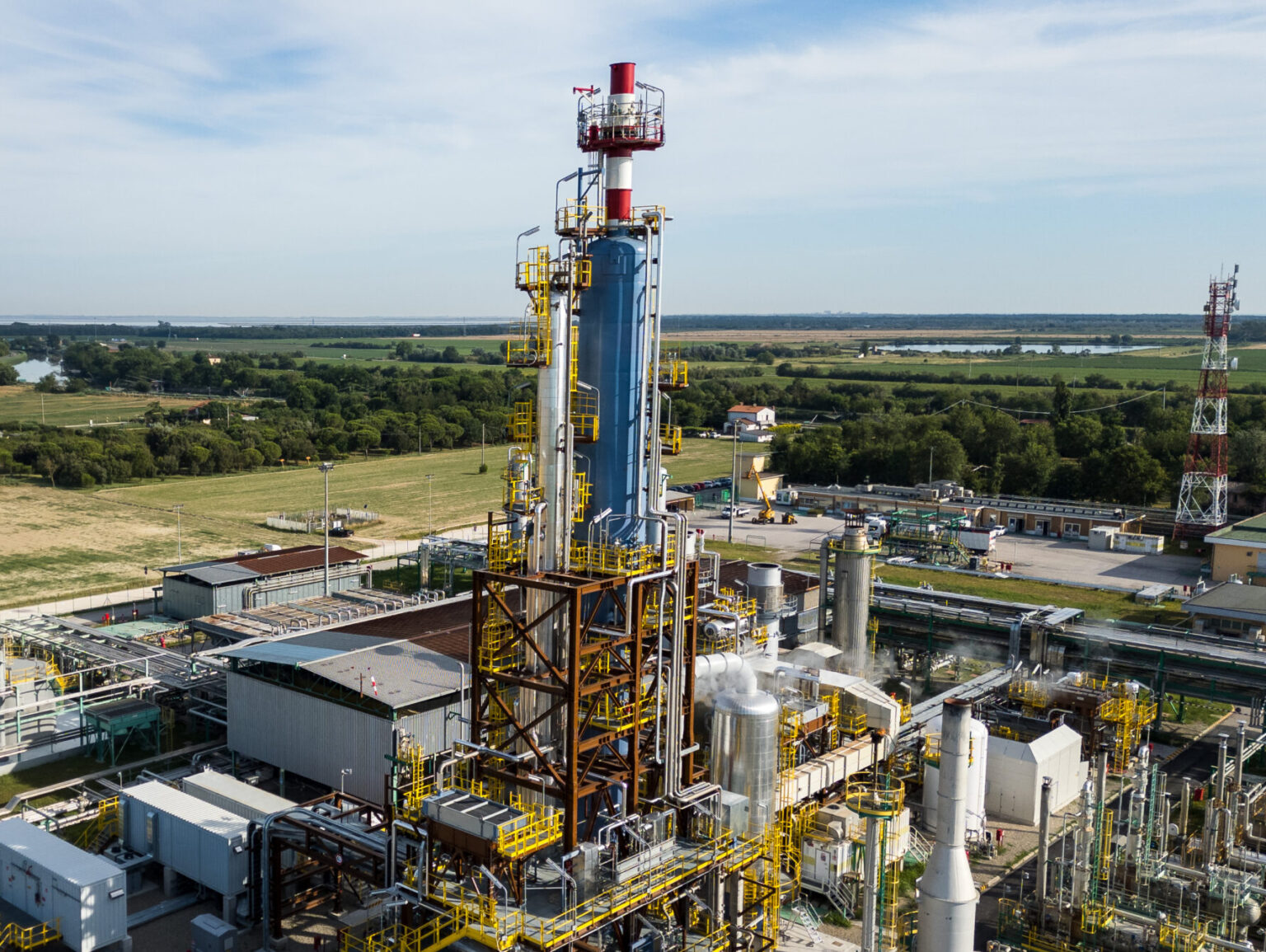 Eni’s Ravenna CCS project capturing CO₂ from the Casalborsetti gas plant in Italy. Credit: Eni